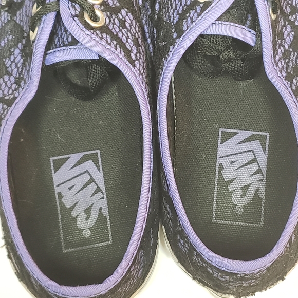 Vans Off The Wall unisex Purple w/ blk lace sneakers womens size 9 mens size 7.5 - Picture 5 of 9